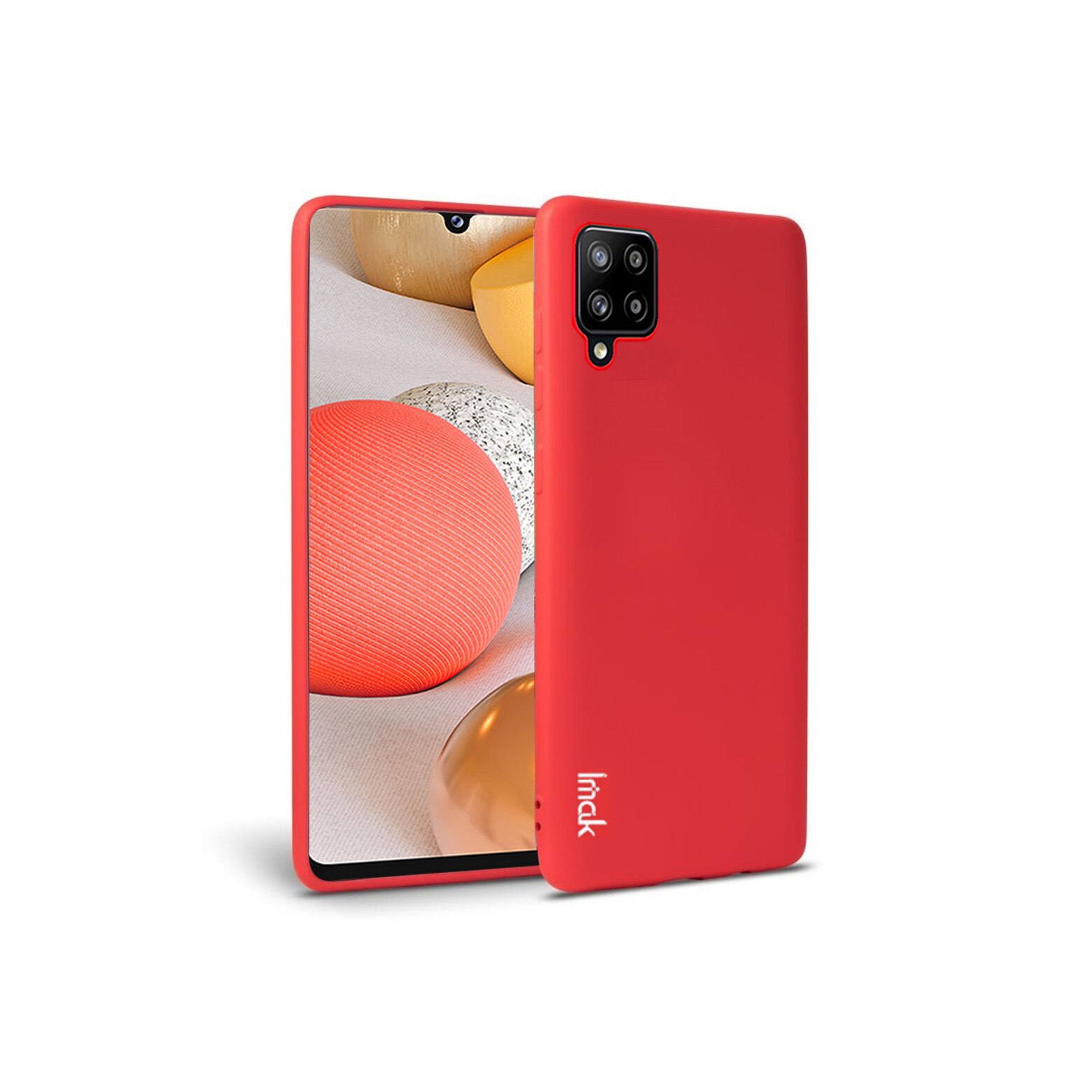 Husa de protectie Galaxy A42 5G, IMAK, Cauciuc, Rosu