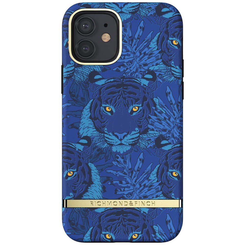 Husa Richmond & Finch Blue Tiger pentru iPhone 12 / 12 Pro, Plastic, Albastru
