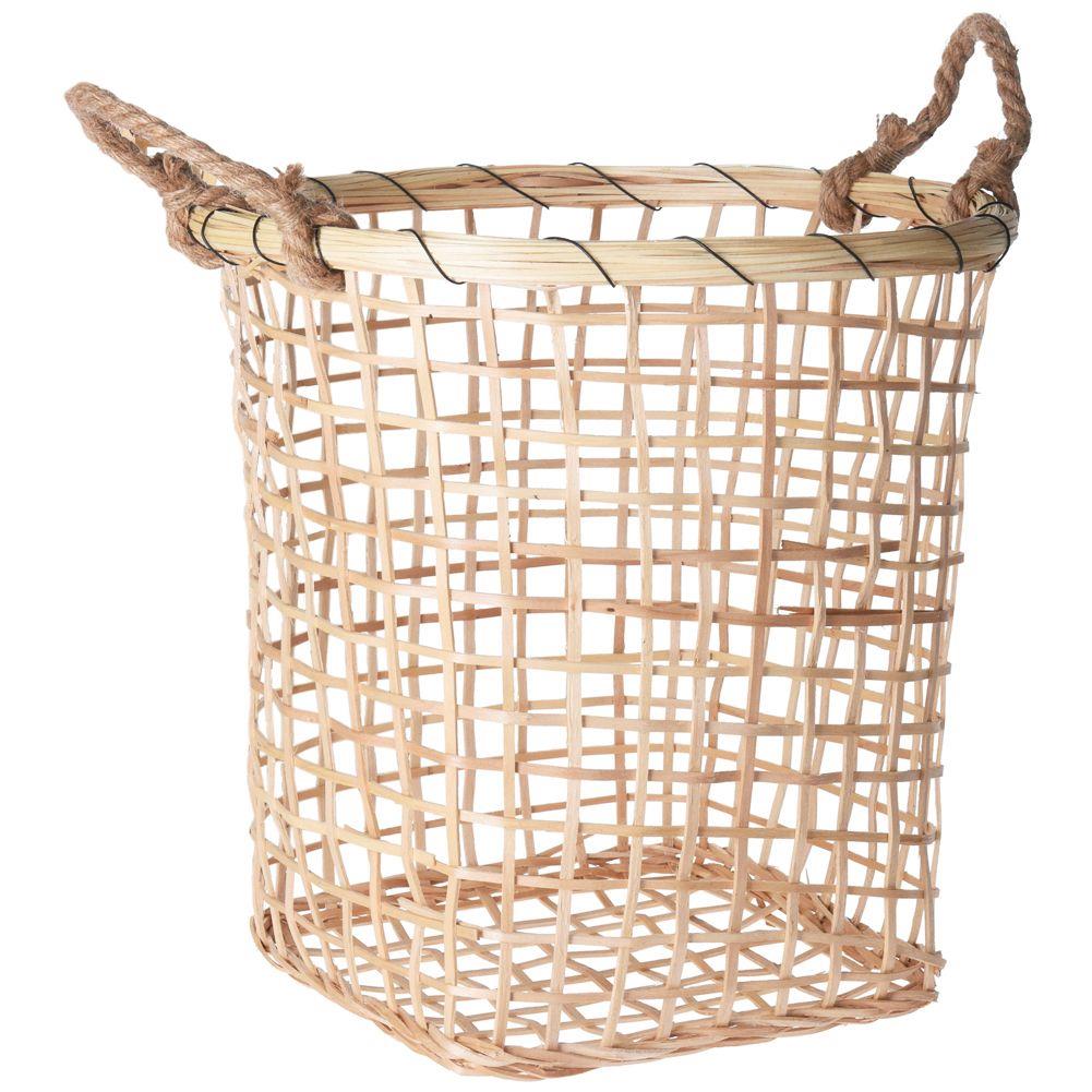 Cos depozitare, Home Styling Collection, Lemn, 36x40 cm, Maro