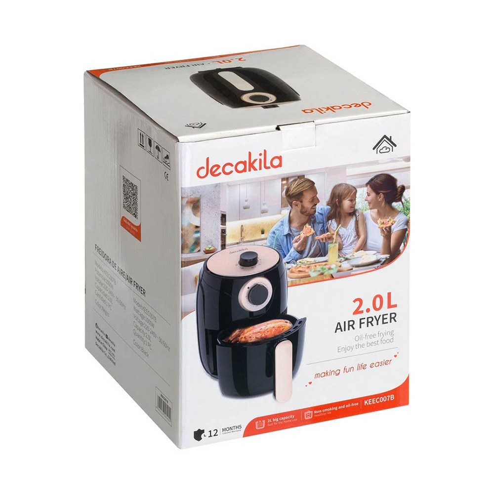 DECAKILA Air Fryer, 2 L, 1000 W, Fekete - EMAG.hu