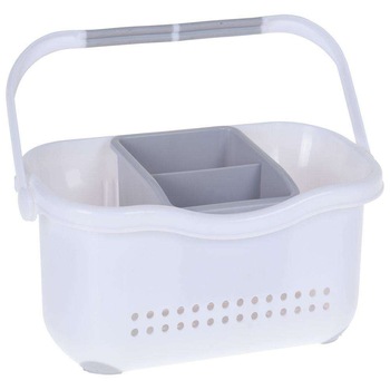 Organizator ustensile, Excellent Houseware, Plastic, 4 compartimente, Alb Organizator ustensile, Excellent Houseware, Plastic, 4 compartimente, Alb