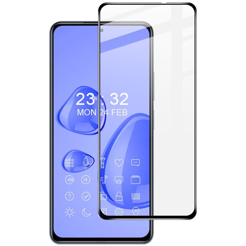 Folie protectie ecran Bizon Glass Edge pentru Xiaomi Redmi Note 10 Pro, Sticla 9H, Transparent/Negru