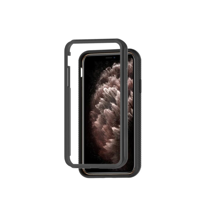 Husa de protectie Defense360 Pro pentru iPhone 13, folie flexibila integrata, Negru Transparent, KOF-BBL3403