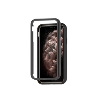 Husa de protectie Defense360 Pro pentru iPhone 13 Pro, folie flexibila integrata, Negru Transparent, KOF-BBL3404 Husa de protectie Defense360 Pro pentru iPhone 13 Pro, folie flexibila integrata, Negru Transparent, KOF-BBL3404