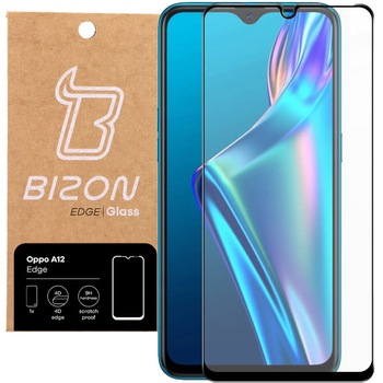 Folie de sticla securizata Bizon Glass Edge pentru Oppo A12, neagra Folie de sticla securizata Bizon Glass Edge pentru Oppo A12, neagra