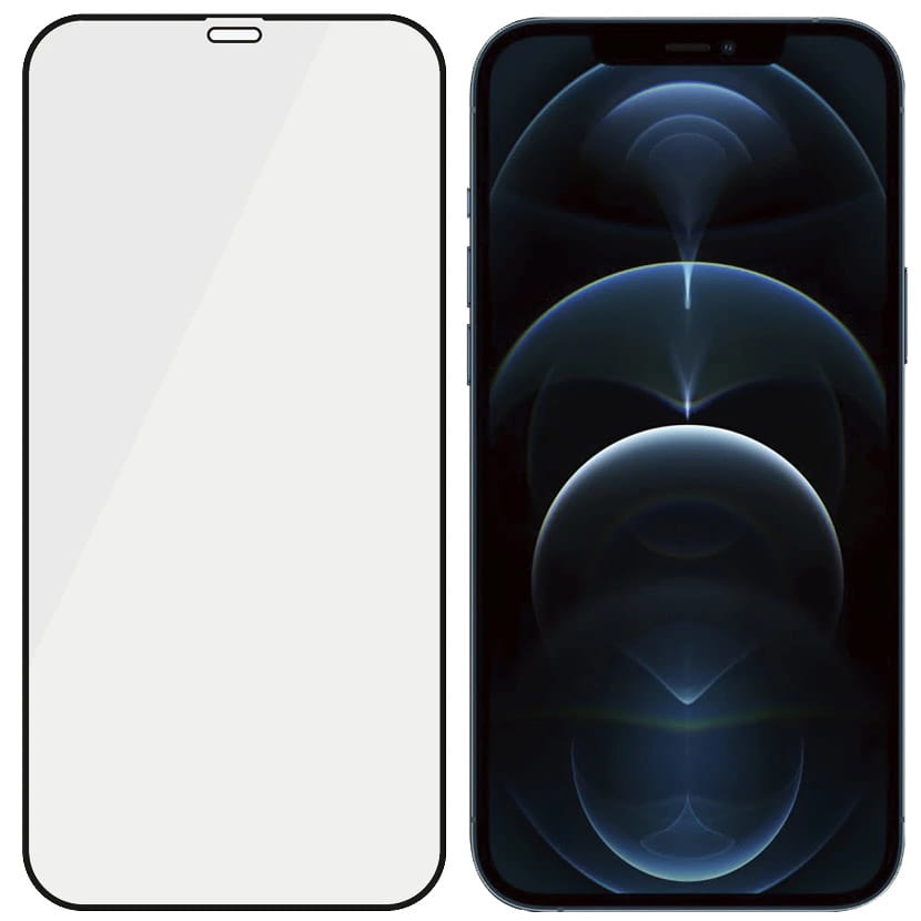 Folie protectie din sticla securizata PanzerGlass Case Friendly E2E Super + pentru iPhone 12 Pro Max, Antibacterian, Transparent/Negru
