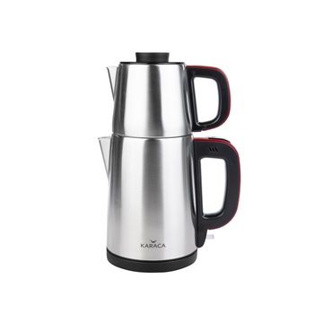 Ceainic Karaca 1L, Fierbator 1.8L, Otel inoxidabil, Sistem termic, 1650 W Ceainic Karaca 1L, Fierbator 1.8L, Otel inoxidabil, Sistem termic, 1650 W