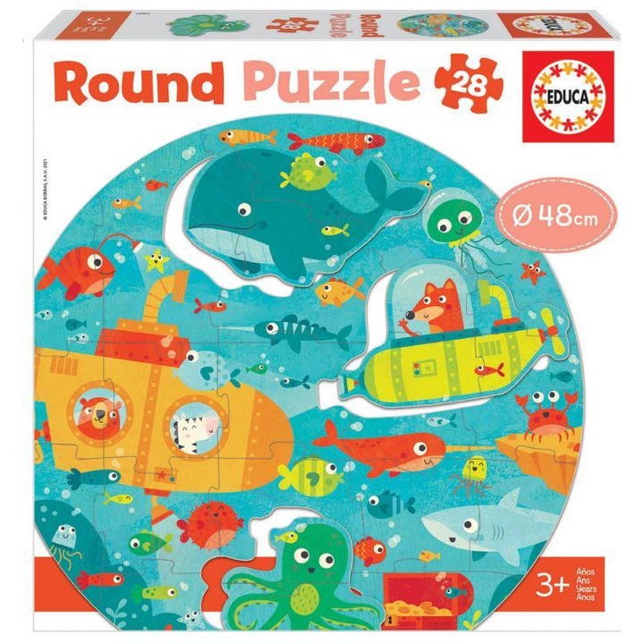 Puzzle rotund 28 piese The Space Educa 18908