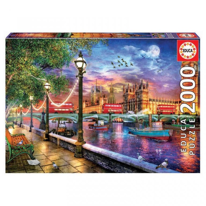 Puzzle 2000 piese London at Sunset, Dominic Davidson Educa 19046
