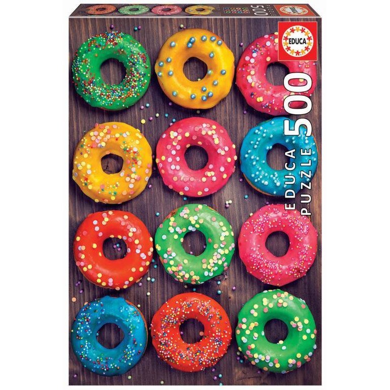 Puzzle 500 piese Coloured Doughnuts Educa 19005