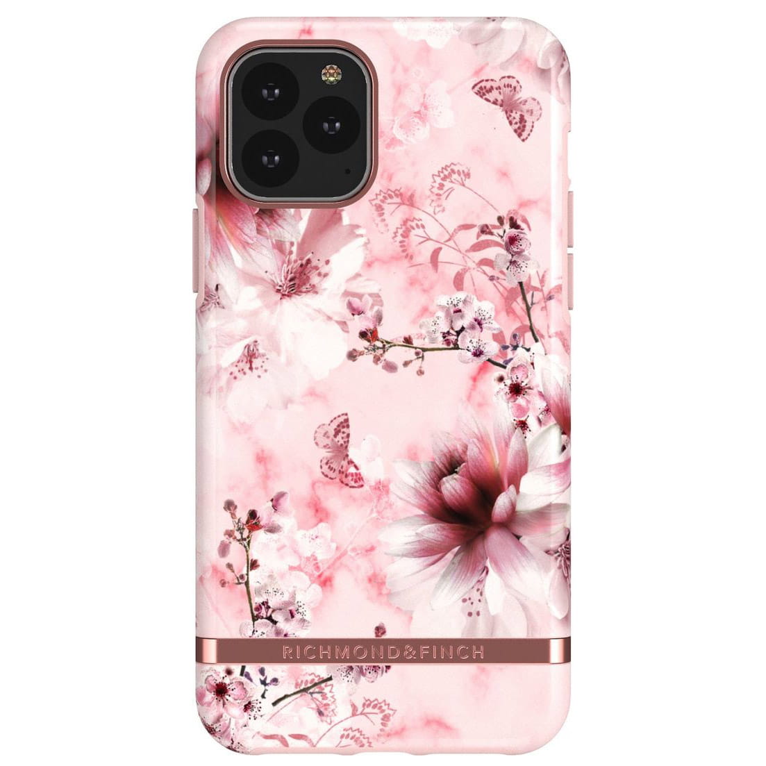 Husa Richmond & Finch Marble Floral pentru iPhone 11 Pro, Plastic, Roz