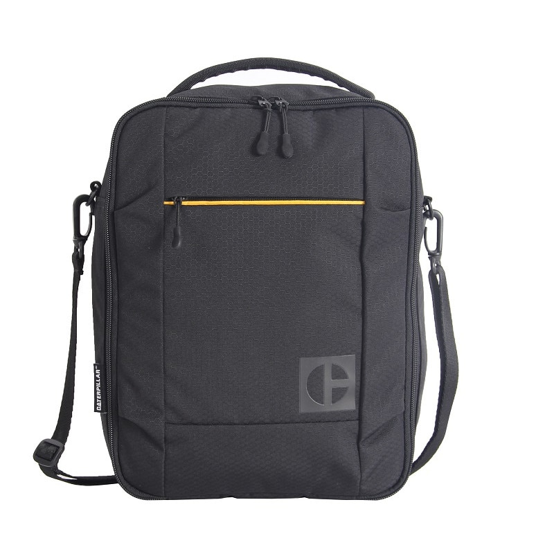 Borseta CATERPILLAR Code - Hex Go, material 420D hexagonal, buzunar cu fermoar - negru