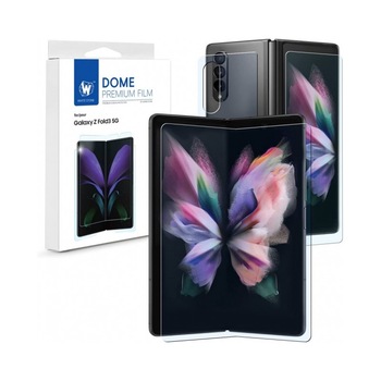 Folie Silicon Whitestone Premium Compatibila Cu Samsung Galaxy Z Fold 3, Fata si Spate Folie Silicon Whitestone Premium Compatibila Cu Samsung Galaxy Z Fold 3, Fata si Spate