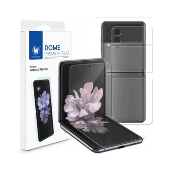 Folie Silicon Whitestone Premium Compatibila Cu Samsung Galaxy Z Flip 3, Fata si Spate Folie Silicon Whitestone Premium Compatibila Cu Samsung Galaxy Z Flip 3, Fata si Spate