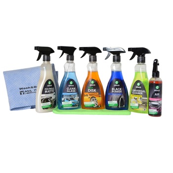 Set 8 produse cosmetica si intretinere auto interior-exterior, Grass, Self Service Set 8 produse cosmetica si intretinere auto interior-exterior, Grass, Self Service