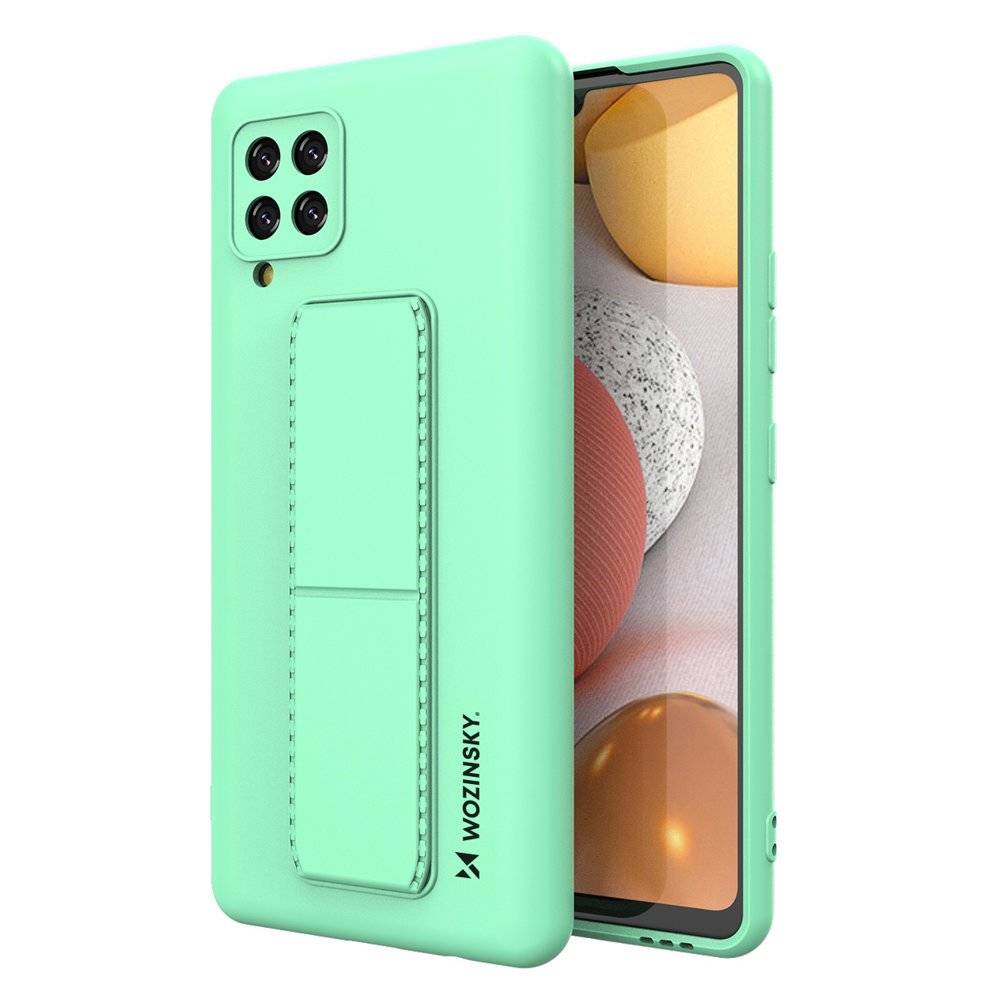 Husa Spate Wozinsky Compatibila Cu Ipphone 12 mini , Cu Stand Metalic Pe Spate, Protectie La Camera , Verde Mint