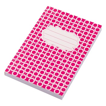 Agenda pentru notite, Zola®, A7, model roz cu cerculete, 80 file Agenda pentru notite, Zola®, A7, model roz cu cerculete, 80 file