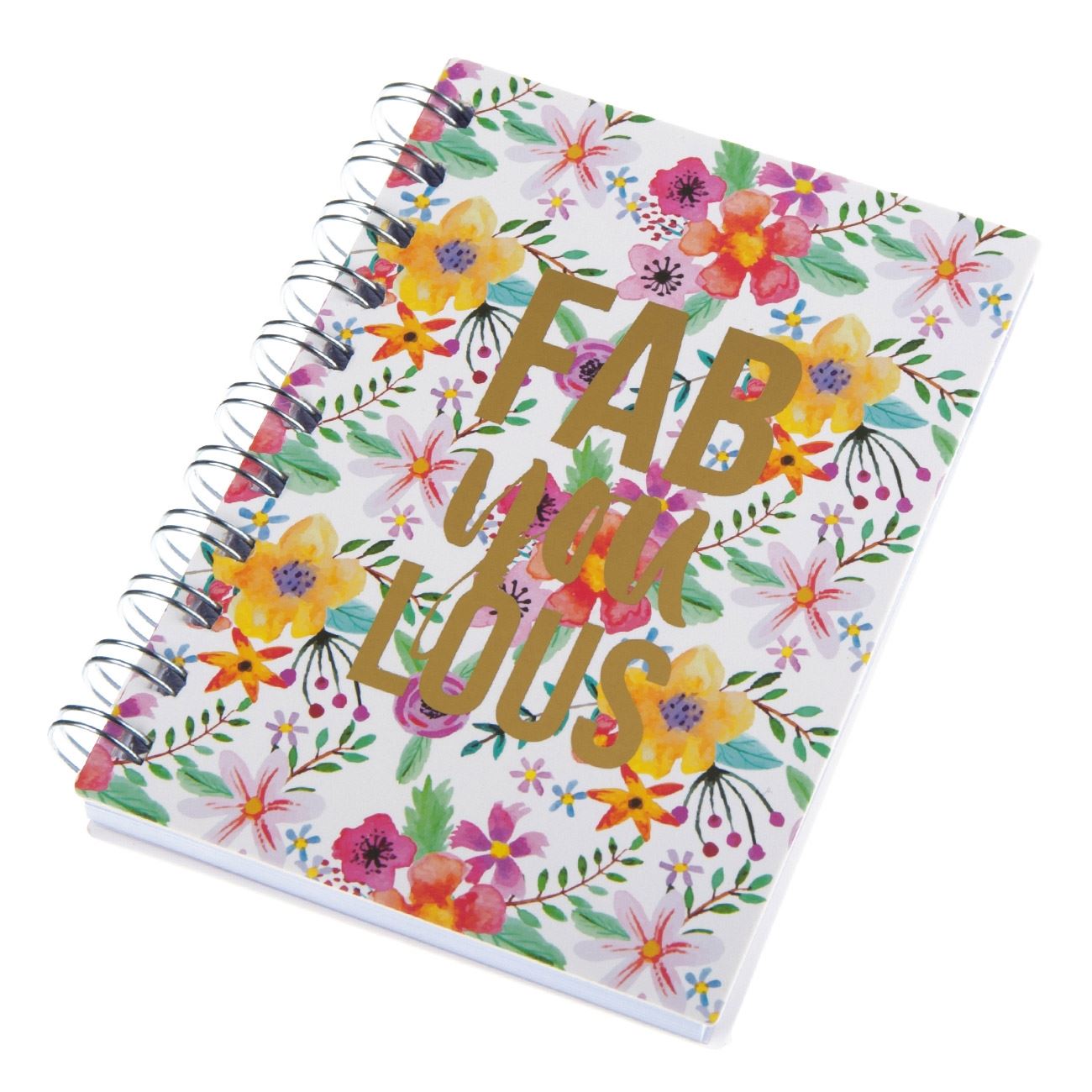 Agenda pentru notite, Zola®,A6, model inflorat cu arcuri, 100 file