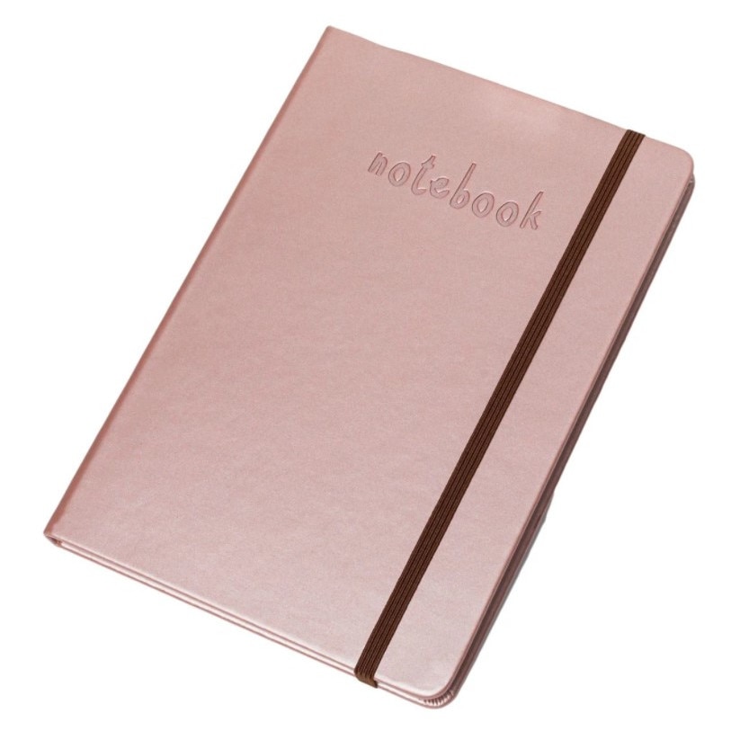 Agenda pentru notite, Zola®,A5,roz gold, model simplu, 80 file