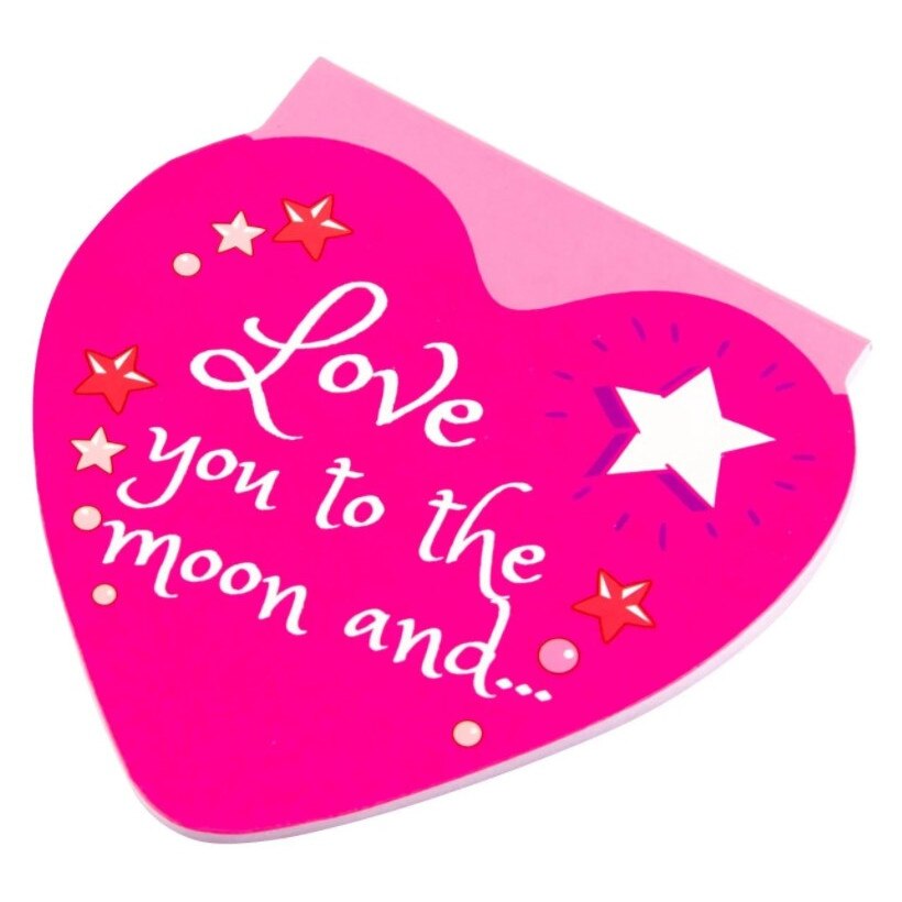 Agenda pentru notite, Zola®, model inimioara, cu scris alb, 13x13 cm, 30 file