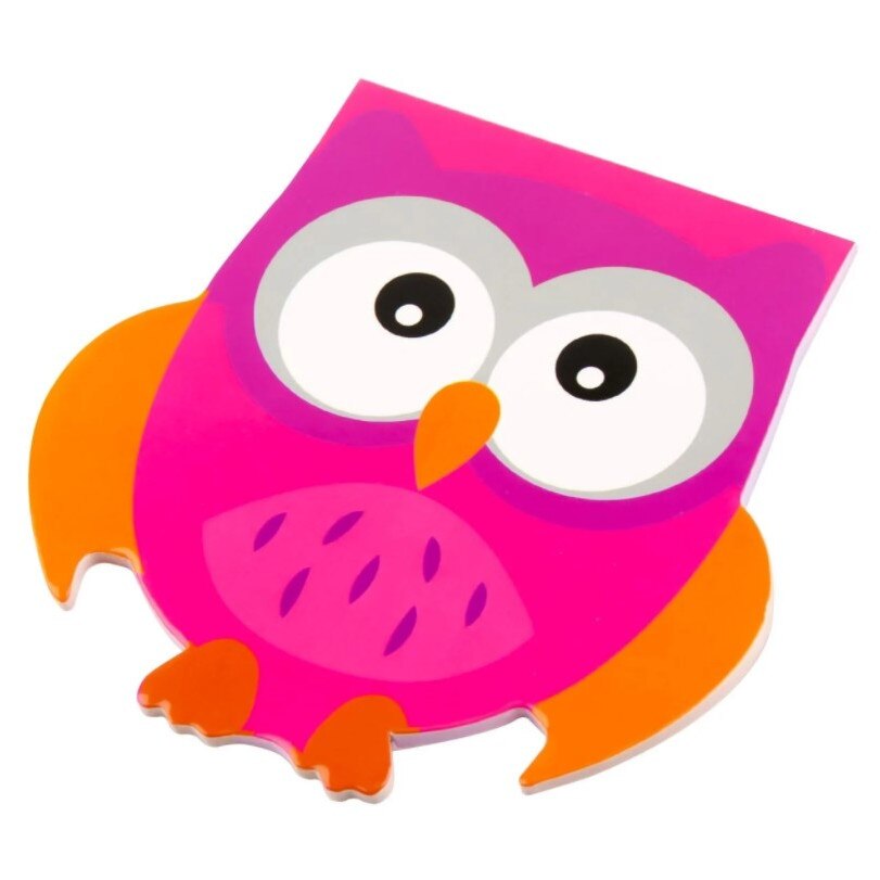 Agenda pentru notite, Zola®, model bufnita, 13x13 cm, 30 file