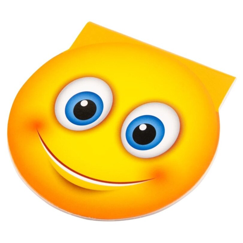 Agenda pentru notite, Zola®, model smile,galben, 13x13 cm, 30 file