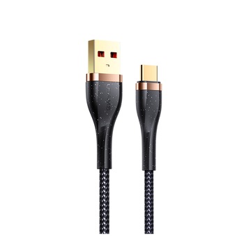 Cablu de date Usams, USB to USB-C, 120 cm, Negru/Auriu Cablu de date Usams, USB to USB-C, 120 cm, Negru/Auriu