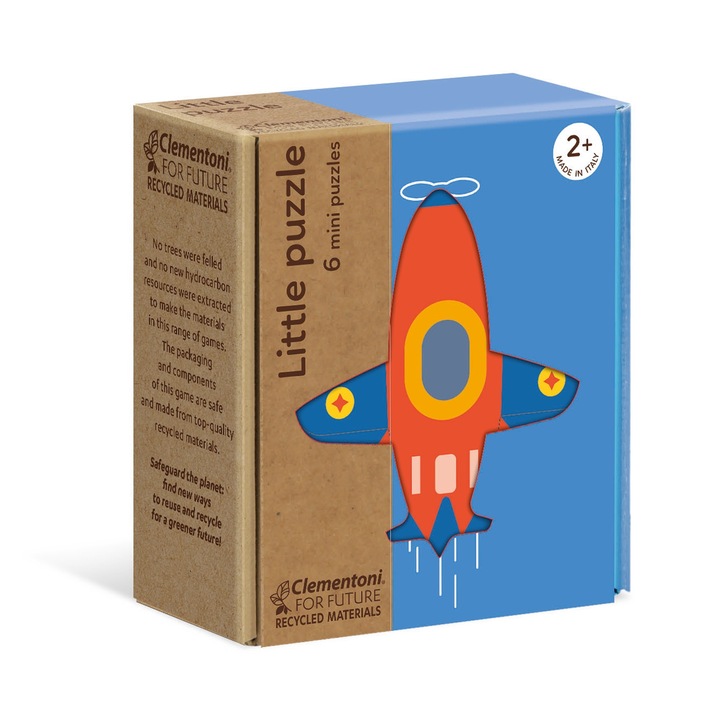 Clementoni 6 db-os mini puzzle készlet, szállítóeszköz mintás, többszínű, 14,5 cm