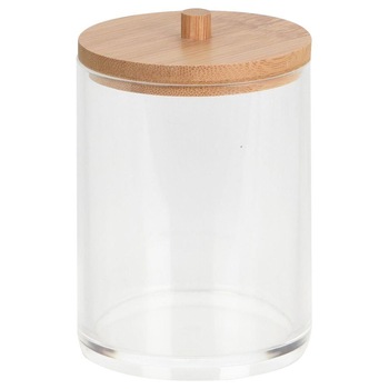 Recipient de baie Eleganza, Lemn de bambus, Transparent/Maro Recipient de baie Eleganza, Lemn de bambus, Transparent/Maro