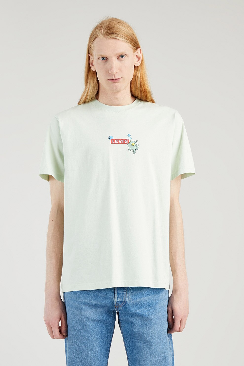 Levi's, Tricou relaxed fit de bumbac, Verde pastel