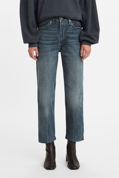 Levi's, Blugi drepti cu talie inalta, Albastru Levi's, Blugi drepti cu talie inalta, Albastru
