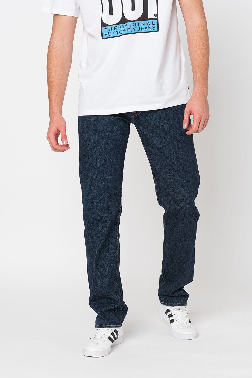 Levi's, Blugi drepti 501®, Albastru inchis, W30-L34