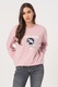 Levi's, Bluza lejera cu maneci cazute Reese, Roz pastel/Alb, S