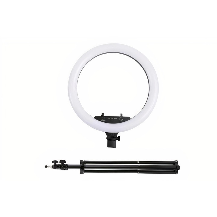Lampa circulara Multicolora Ring Light RGB, diametru 46CM, Stativ 210CM, 450 leduri