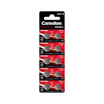 Set 10 bucati baterie plata Camelion ag10 g10 lr1130 lr54 1.5v 1 x Blister Set 10 bucati baterie plata Camelion ag10 g10 lr1130 lr54 1.5v 1 x Blister