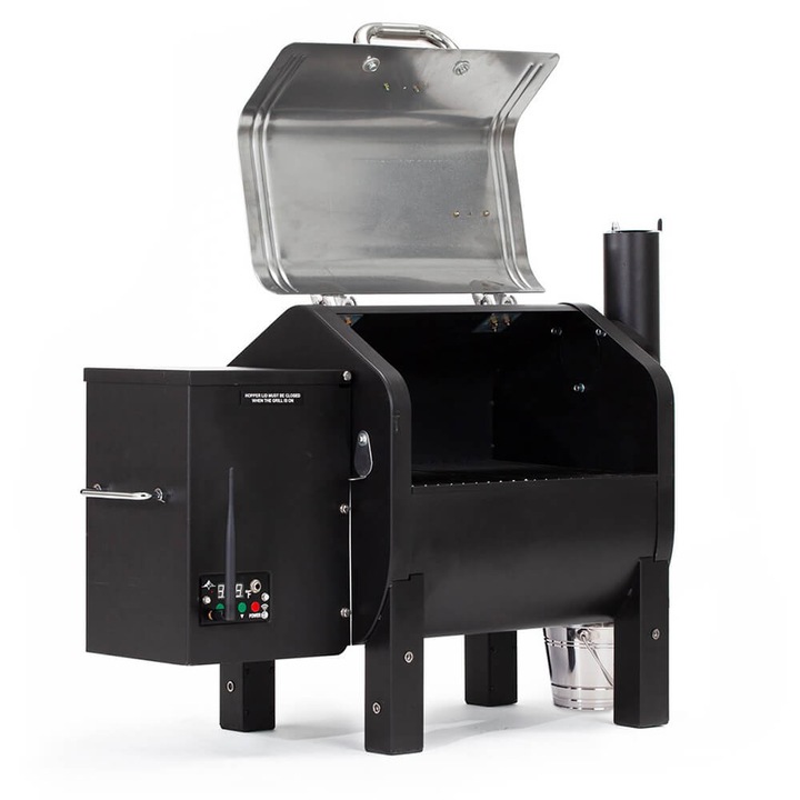 Gratar cu peleti GMG Trek Prime, Portabil, Inox, Control Wi-Fi, Negru