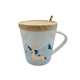 Set 2 cani cu capac Deer Lovers 350ml, Multicolor