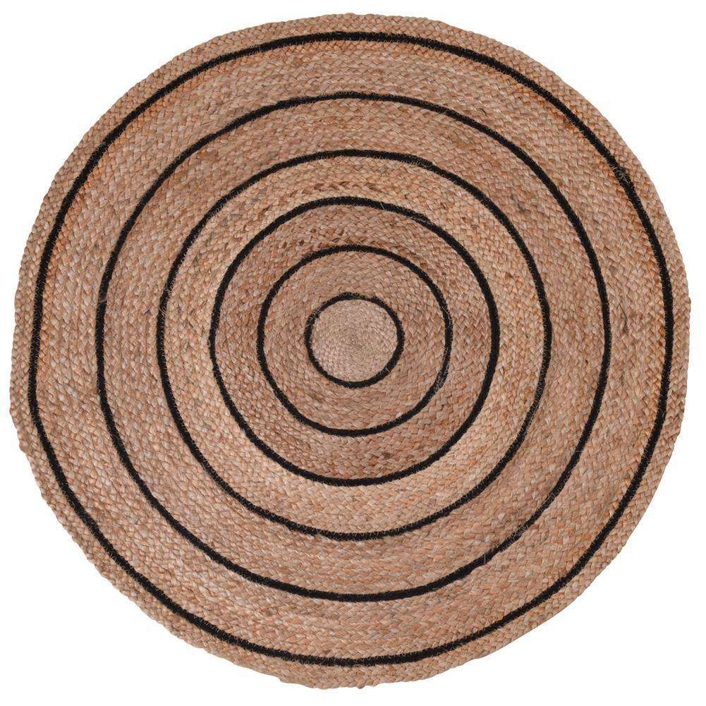 Napron rotund, Excellent Houseware, Iuta impletita, 90 cm, Maro