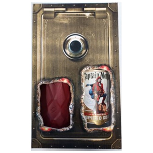 Pachet Rom Captain Morgan Spiced Gold, 35%, 0.7l + 1 Pahar