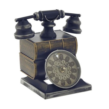 Ceas Antique Blue Telephone metalic 20 cm x 15 cm x 21 cm Ceas Antique Blue Telephone metalic 20 cm x 15 cm x 21 cm