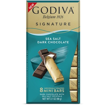 Ciocolata neagra cu sare de mare Godiva Mini Bars, 90 g Ciocolata neagra cu sare de mare Godiva Mini Bars, 90 g