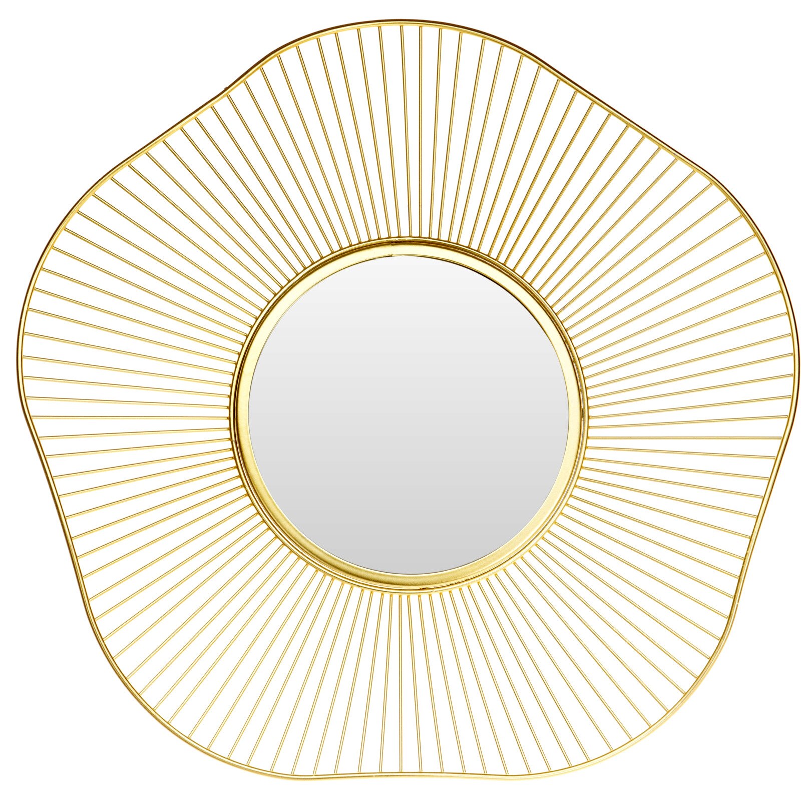 Oglinda Aurie, rama metalica, diametru 43 cm