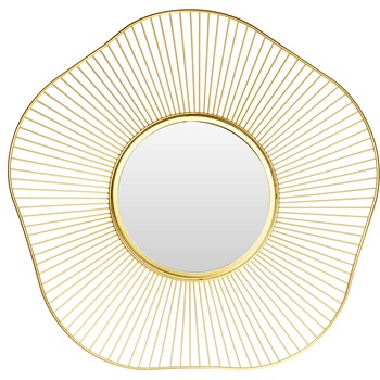 Oglinda Aurie, rama metalica, diametru 43 cm Oglinda Aurie, rama metalica, diametru 43 cm