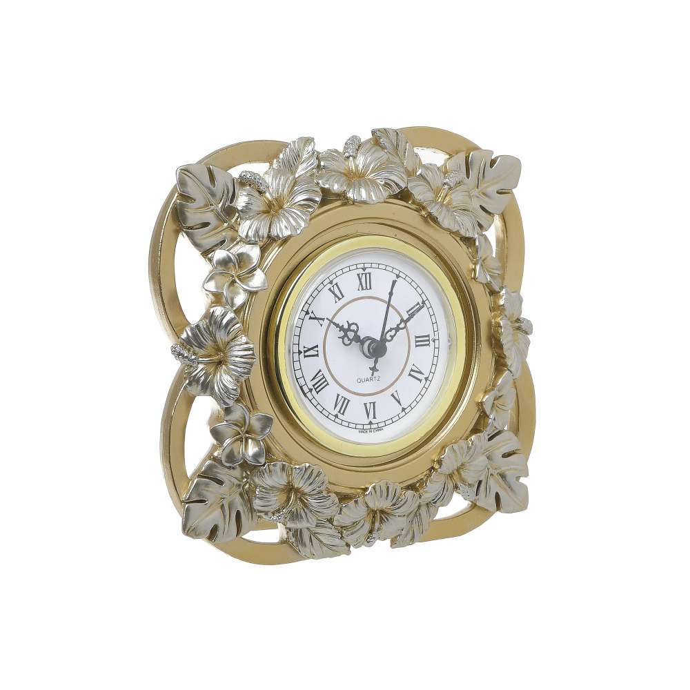 Ceas din rasina Gold Silver 15 cm x 15 cm