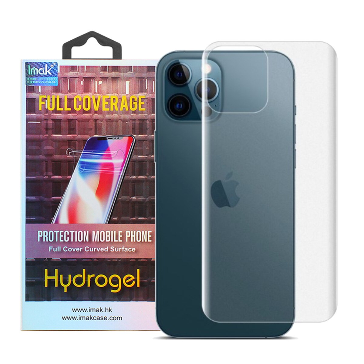 Set 2x Folii Protectie pentru iPhone 12 Pro Max, IMAK Hydrogel III, Transparent
