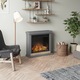 Semineu TAGU Hagen Solid Grey cu Focar Electric PowerFlame, 23 inch, FM469-GR3-23PF1A