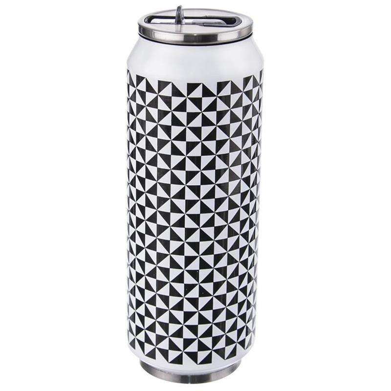 Cana termos Orion, Inox, 700 ml, Alb/Negru
