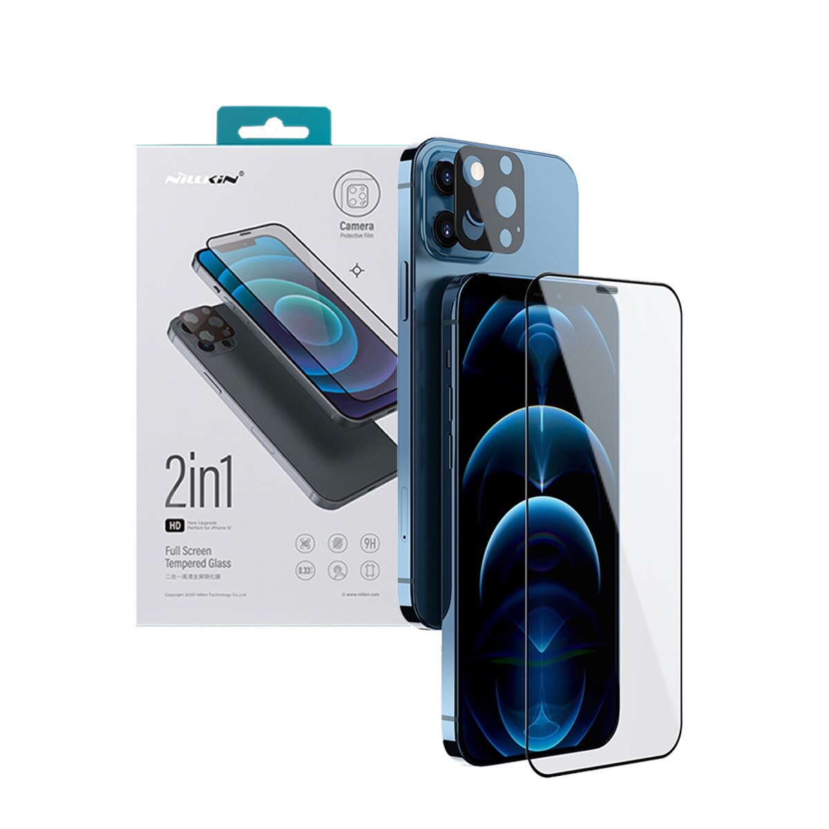 Folie Protectie pentru iPhone 12 Pro, Nillkin 2in1 HD, Transparent