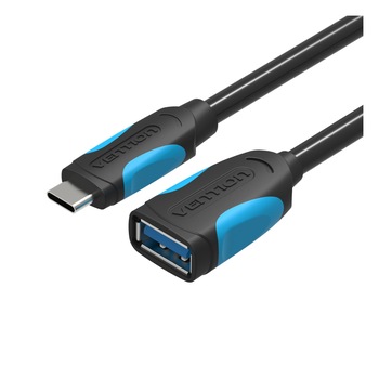 Cablu de date Vention, USB Mama to USB-C, 25 cm, Negru Cablu de date Vention, USB Mama to USB-C, 25 cm, Negru