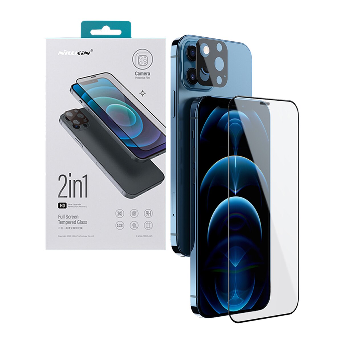 Folie Protectie pentru iPhone 12 Pro Max, Nillkin 2in1 HD, Transparent
